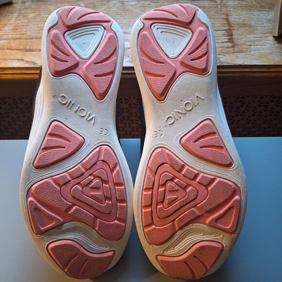 Vionic Gored-Lace Athletic Sneakers - Reign Black Size 7W - Picture 2 of 7